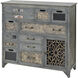 Topanga Antique Gray with Brass Cabinet