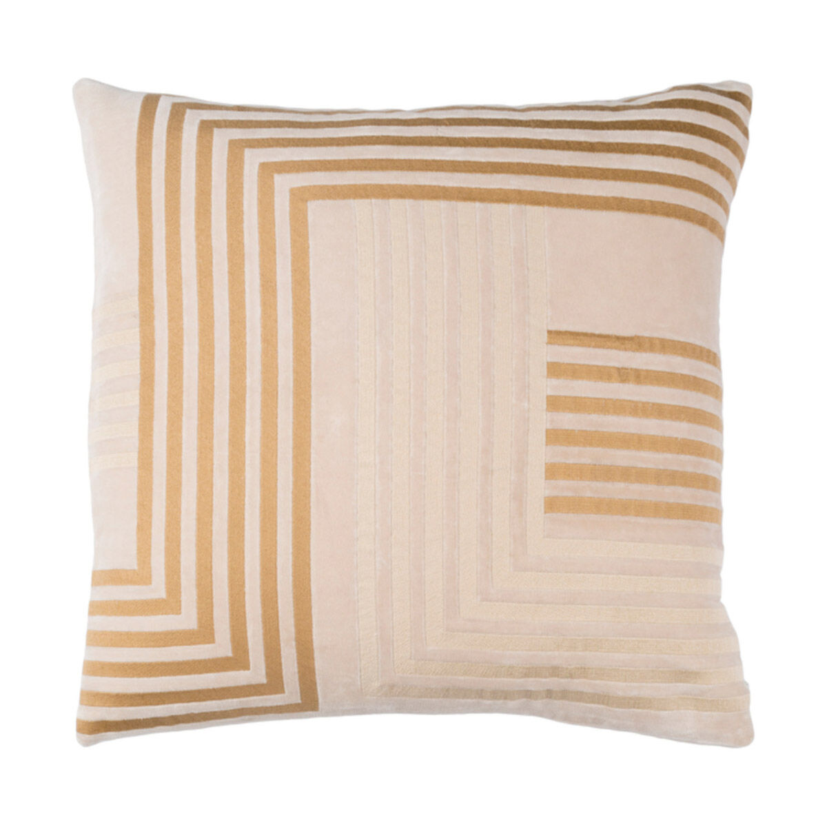 Intermezzo 20 X 20 inch Beige and Tan Throw Pillow