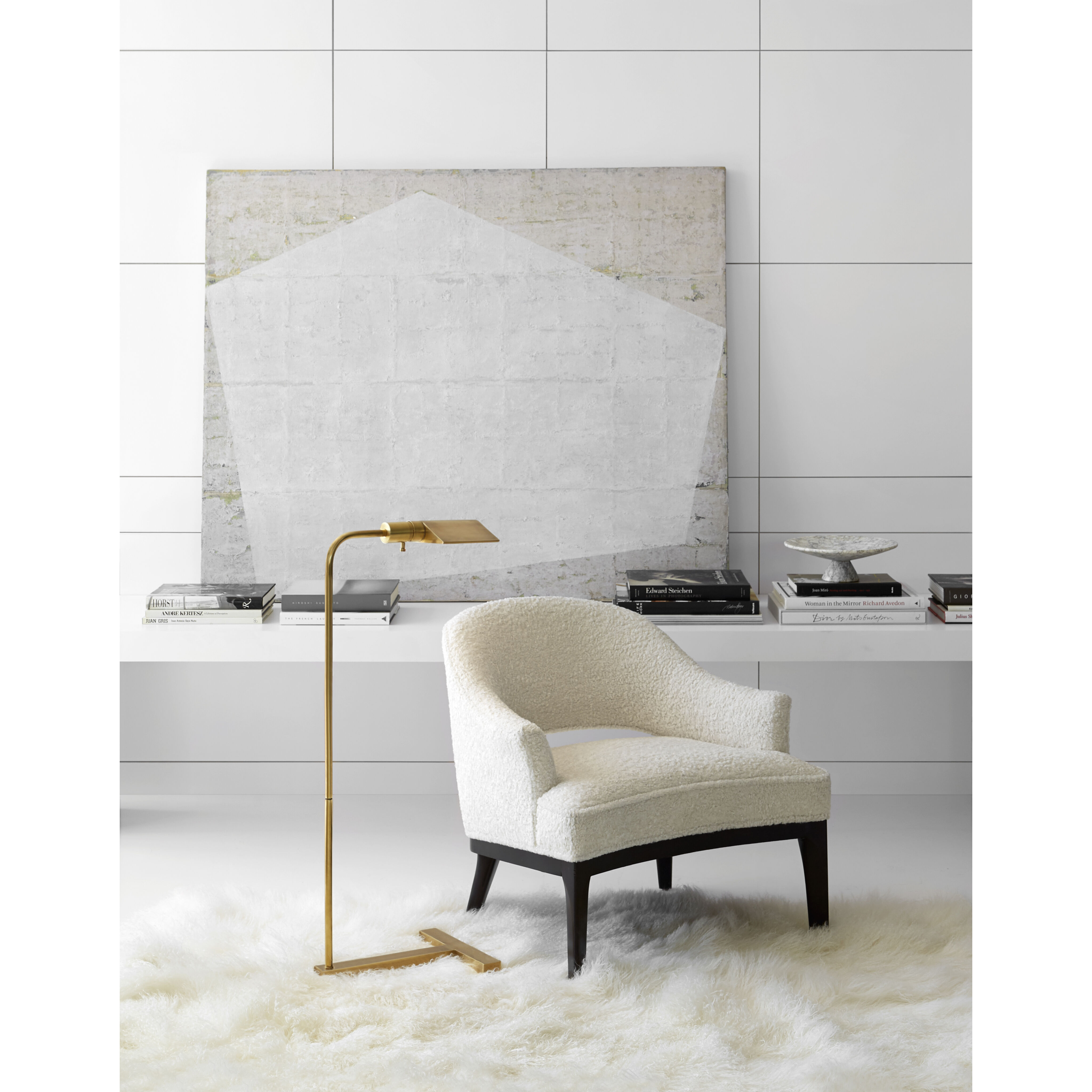 J. Randall Powers William 36.25 inch 40.00 watt Hand-Rubbed Antique Brass Floor Lamp Portable Light