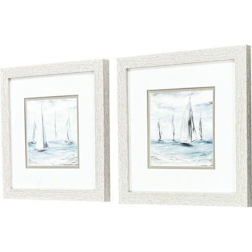 Soft Summer Wind Blue and Gray Framed Art