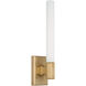 Chapman & Myers Hawthorne LED 2.5 inch Antique-Burnished Brass Single Bath Light Wall Light
