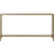 Bodin 30 inch Antique Brushed Brass and Natural Console Table