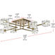 Lyra 8 Light 32 inch Satin Gold Flush Mount Ceiling Light