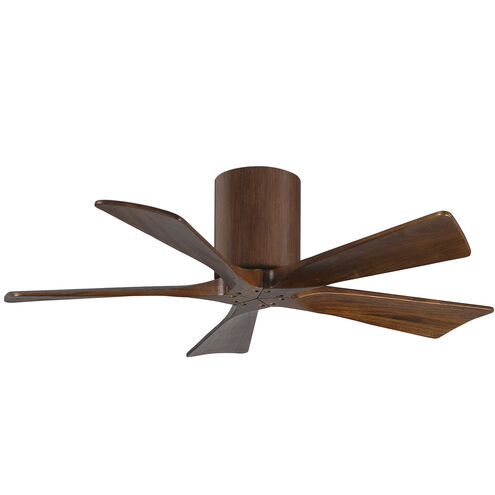 Atlas Irene-5H 42 inch Walnut Tone with Walnut Blades Ceiling Fan, Flush Mounted
