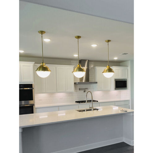 Fletcher 2 Light 13.5 inch Satin Brass Indoor Pendant Ceiling Light