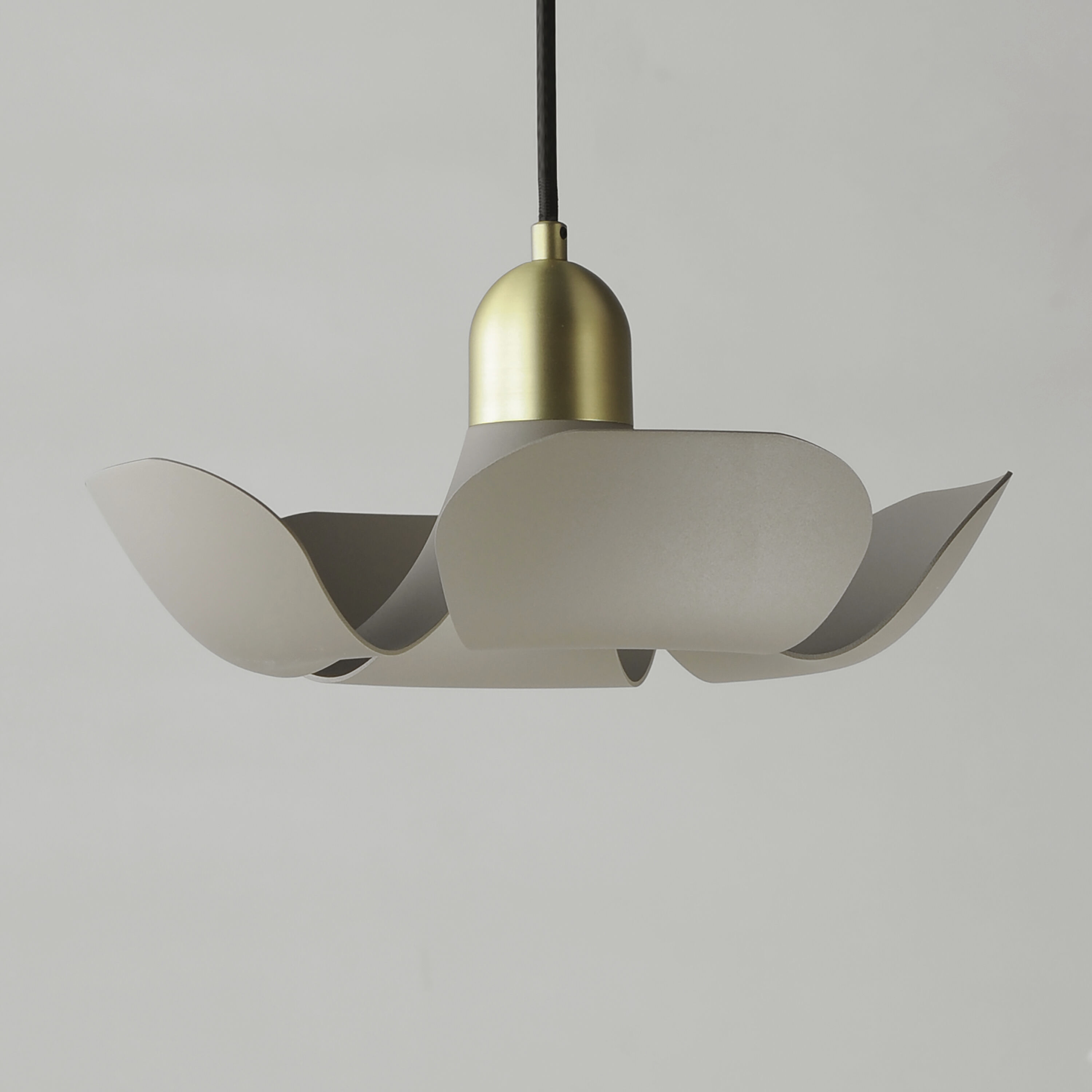 Poppy LED 17.75 inch Silver Gold with Satin Brass Single Pendant Ceiling Light in Silver Gold and Satin Brass