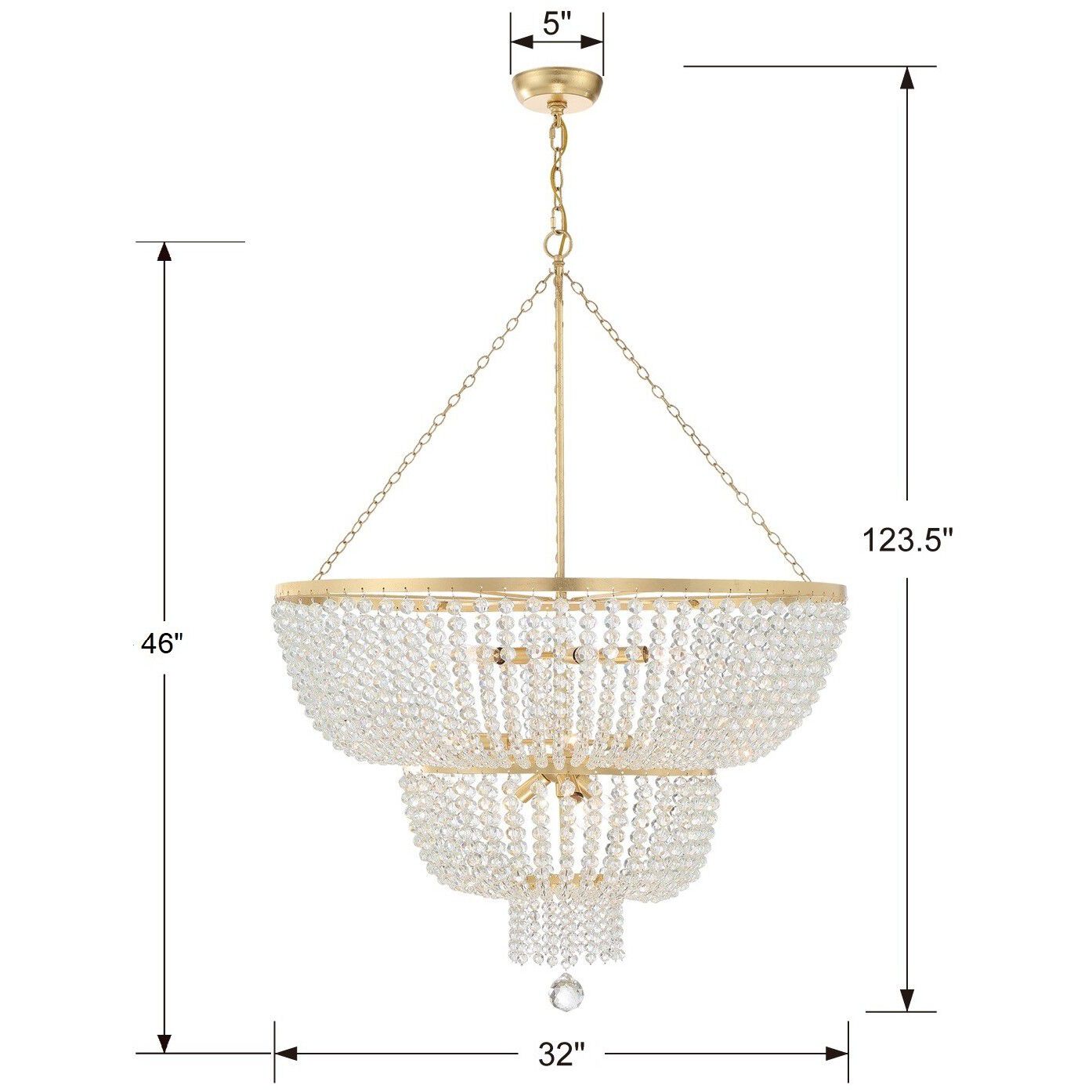 Rylee 12 Light 32 inch Antique Gold Chandelier Ceiling Light