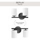 Replay 2 Light 13 inch Black Bath Vanity Wall Light
