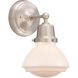 Aditi Olean 1 Light 6.75 inch Brushed Satin Nickel Sconce Wall Light, Aditi