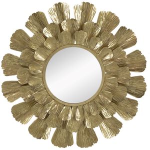 Sunburst 37 X 37 inch Gold Wall Mirror