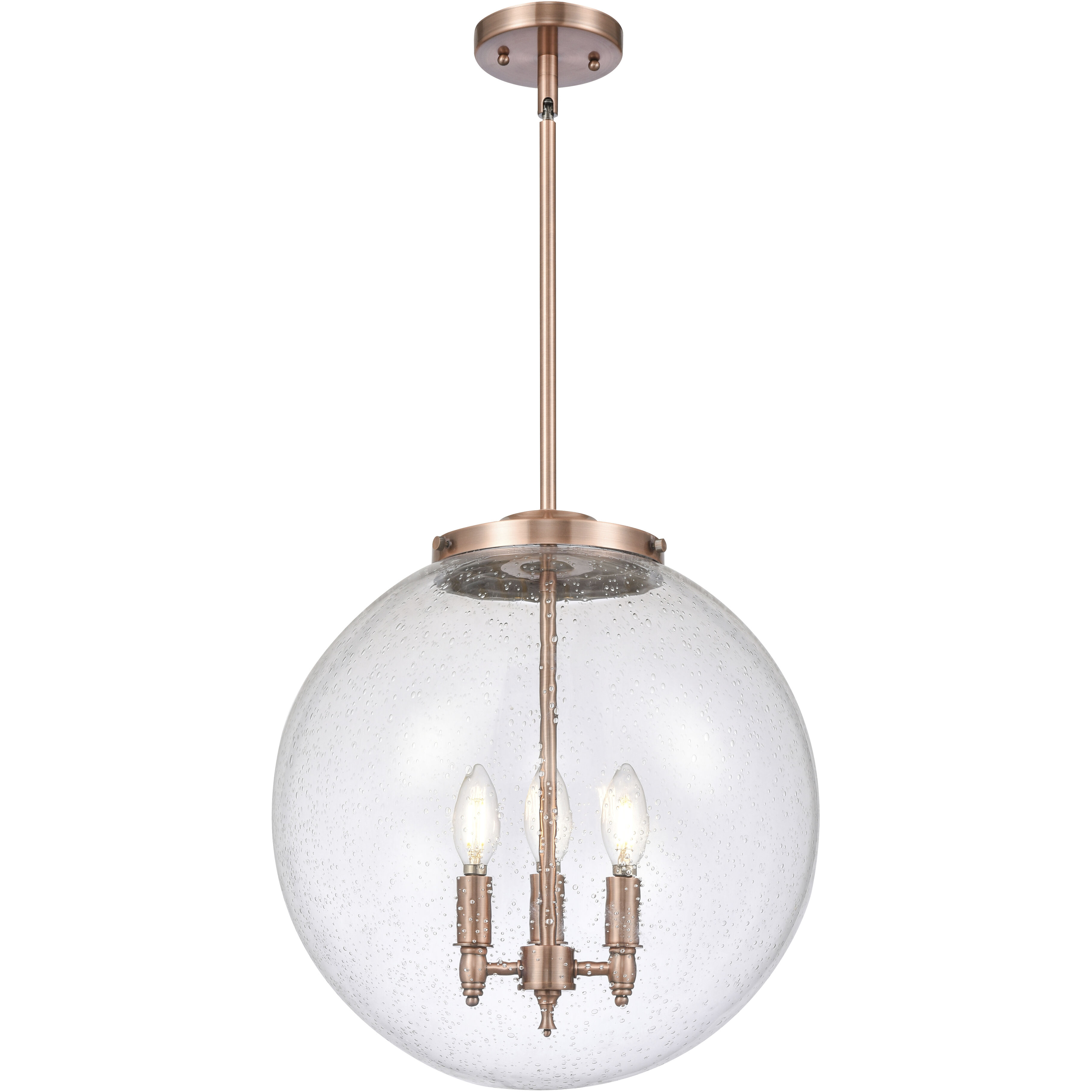 Franklin Restoration Beacon LED 16 inch Antique Copper Statement Pendant Ceiling Light in Seedy