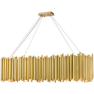 Cathedral 40 Light 13.75 inch Aged Brass Dining Chandelier Ceiling Light