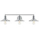 Etude 3 Light 33 inch Chrome Wall Sconce Wall Light