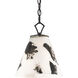 Peppard 1 Light 10 inch Black/White Pendant Ceiling Light