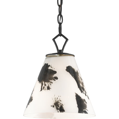 Peppard 1 Light 10 inch Black/White Pendant Ceiling Light