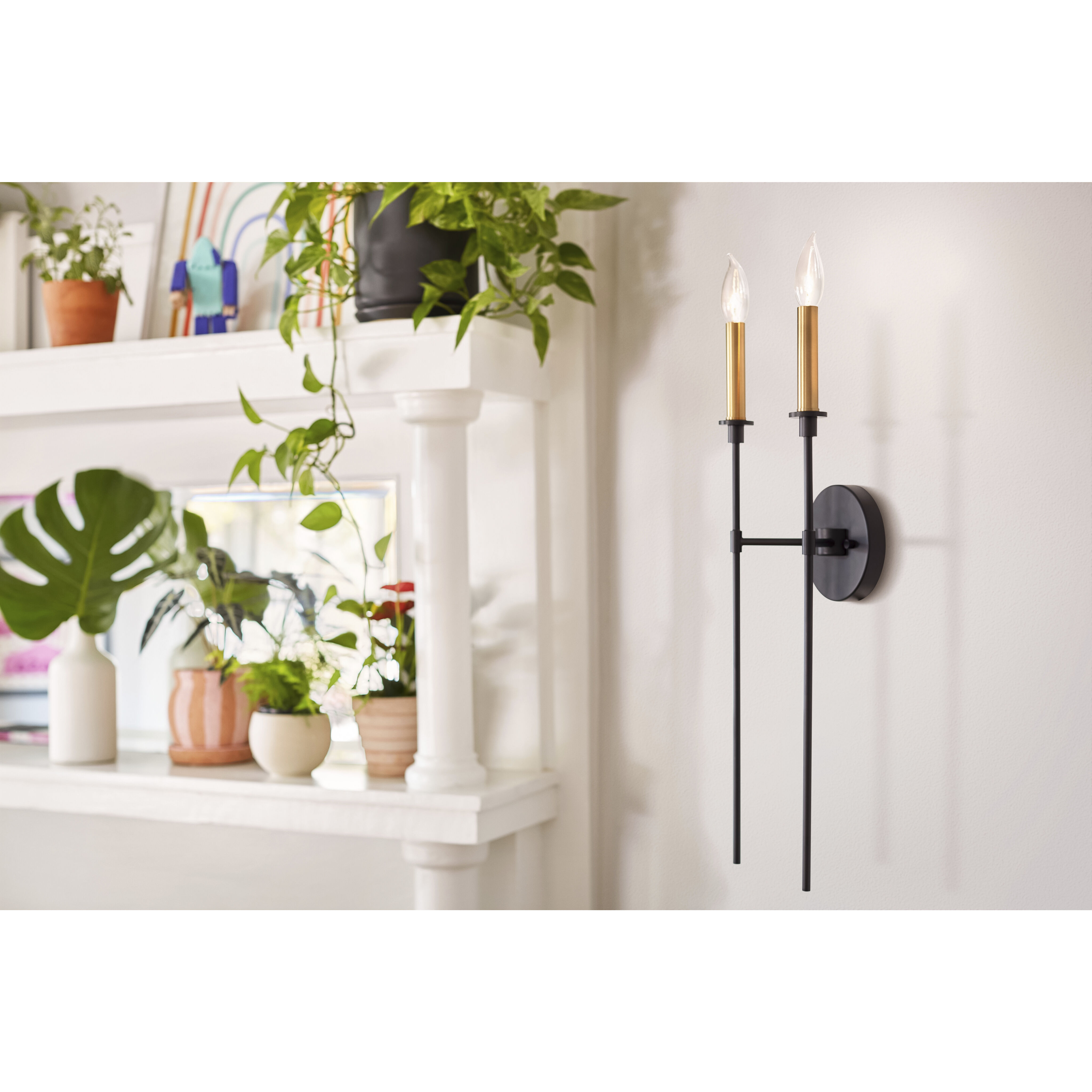 Hux LED 7.5 inch Black Sconce Wall Light