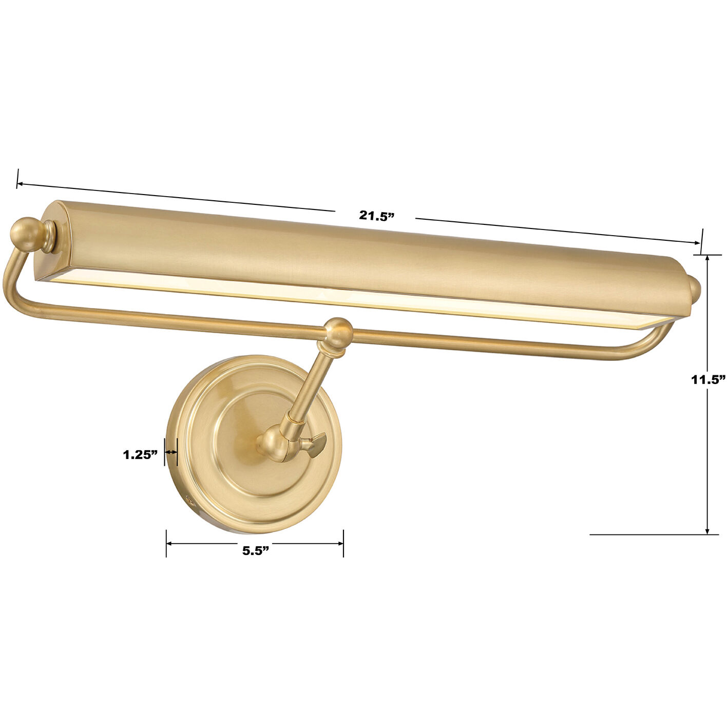 Miller 12 watt 21.5 inch Aged Brass Picture Light Wall Light