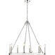 Barclay 8 Light 33 inch Polished Nickel Chandelier Ceiling Light