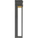 Clyne LED 15 inch Sand Coal Black and Legacy Brass Outdoor Wall Sconce