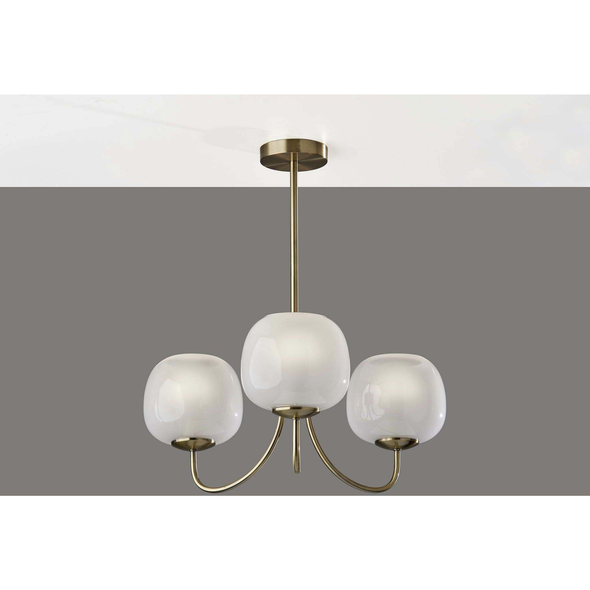 Magnolia 3 Light 21.88 inch Antique Brass Chandelier Ceiling Light