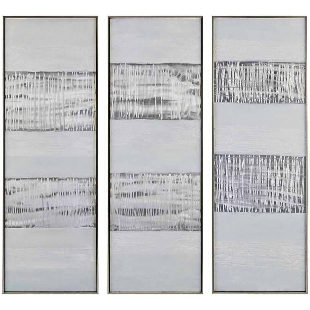 Tony Fey's Silver Strips Wall Panels, Set of 3