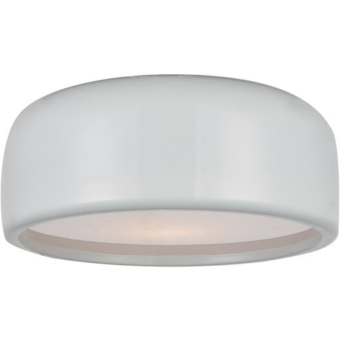 Campton Drum Shade Flush Mount Ceiling Light in White