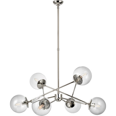 AERIN Turenne 6 Light 33.5 inch Polished Nickel Dynamic Chandelier Ceiling Light, Large