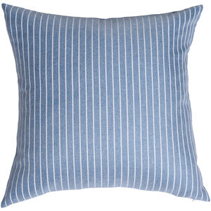 Dann Foley 24 inch Chambray Blue and White Decorative Pillow