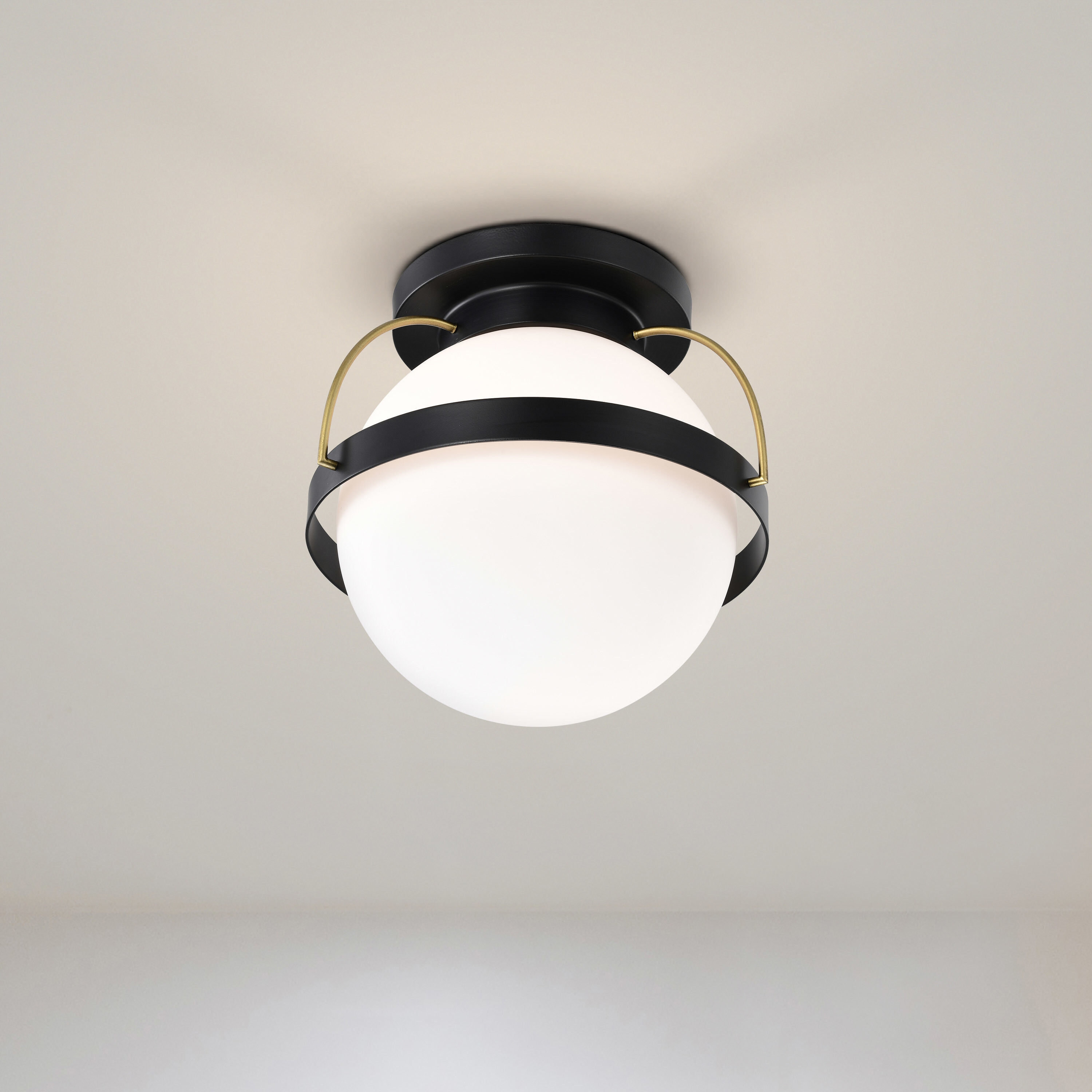 Lakeshore 1 Light 13 inch Matte Black Flush Mount Ceiling Light