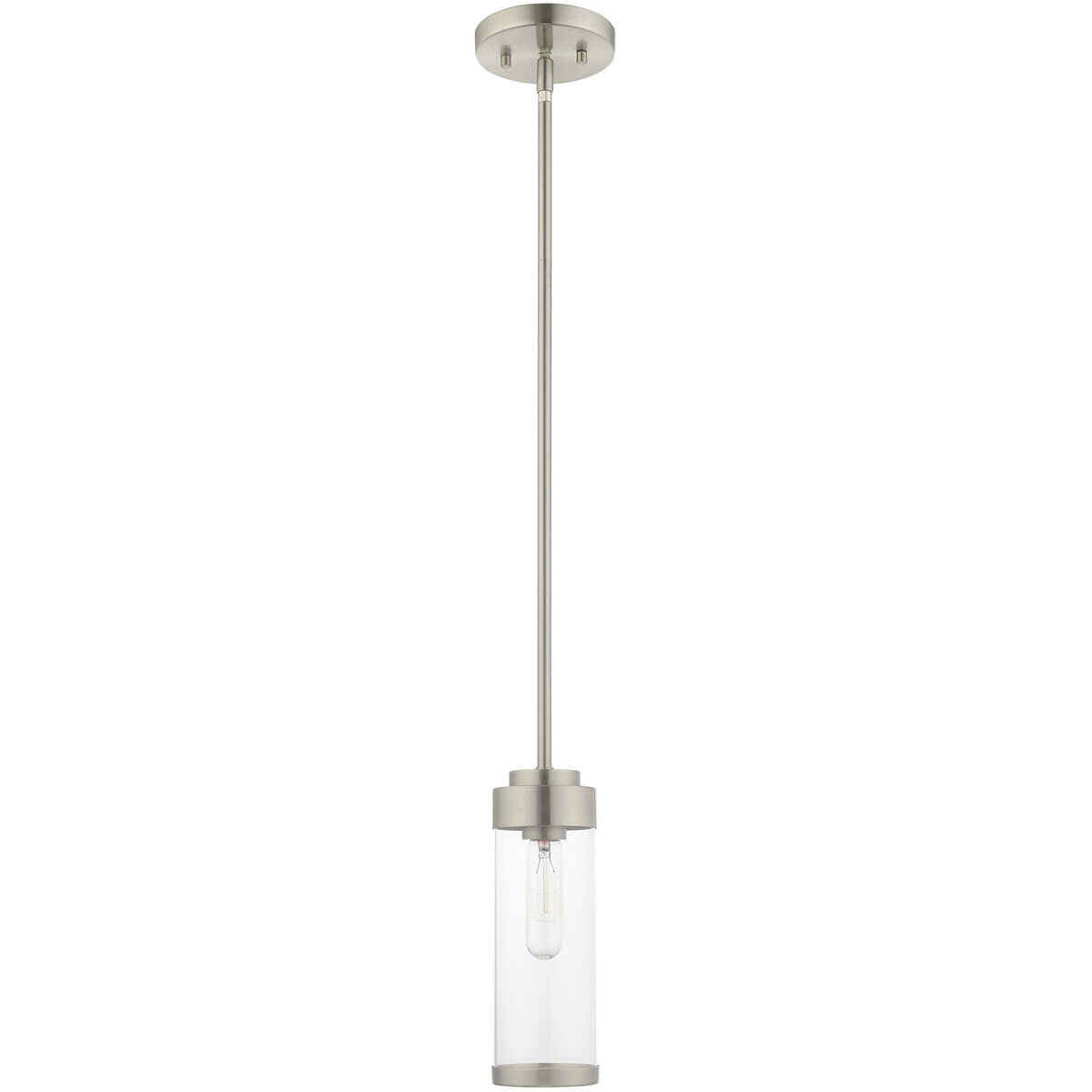 Hillcrest 1 Light 5 inch Brushed Nickel Mini Pendant Ceiling Light