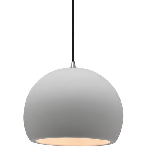 Radiance 1 Light 7 inch Bisque and Brushed Nickel Pendant Ceiling Light
