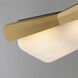 Rizzo 2 Light 16 inch Black and Antique Brass Flush Mount Ceiling Light