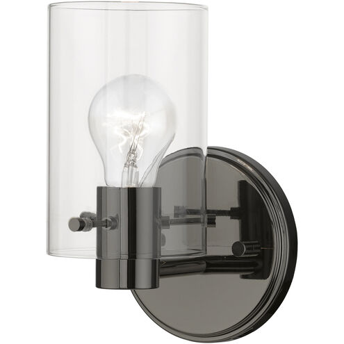 Munich 1 Light 5 inch Black Chrome Single Sconce Wall Light, Single