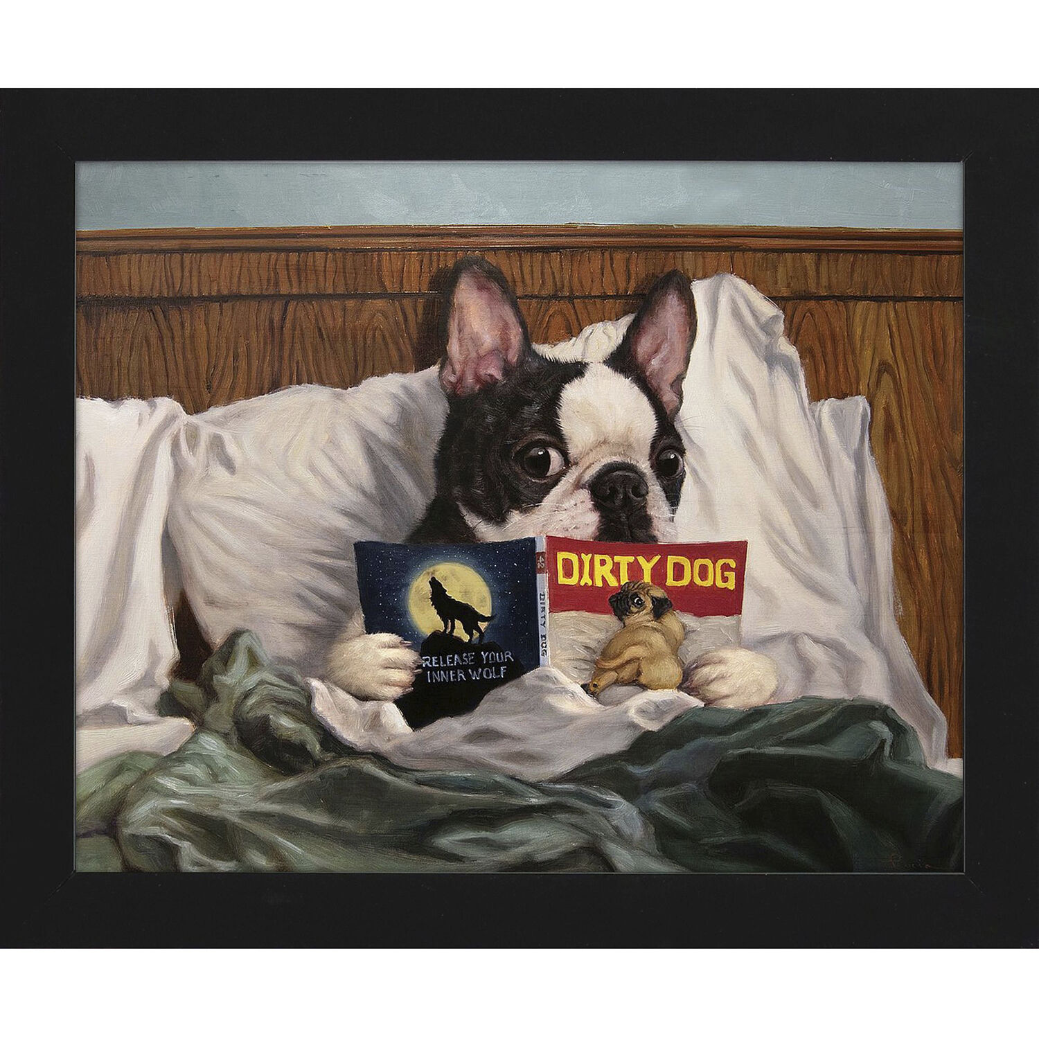 Dirty Dog 11 X 9 inch Non-Glass Framed Art, Propac