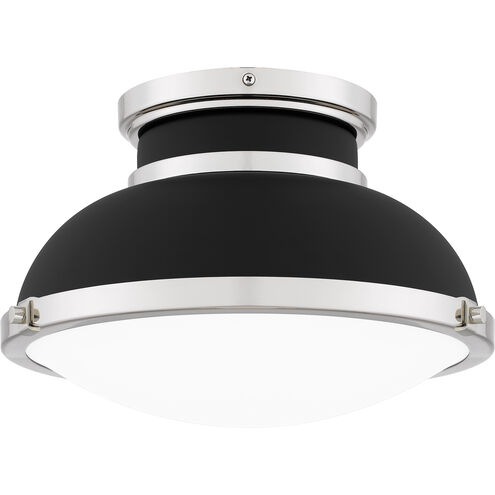 Alexa 2 Light 14 inch Matte Black Flush Mount Ceiling Light, Medium