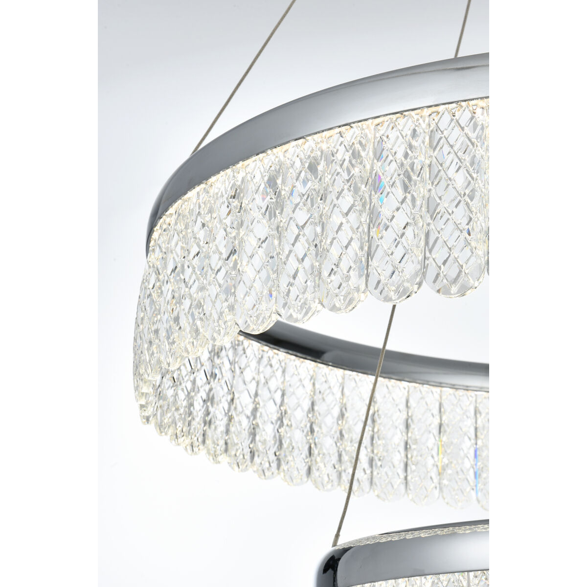 Rune 2 Light 24 inch Chrome Chandelier Ceiling Light