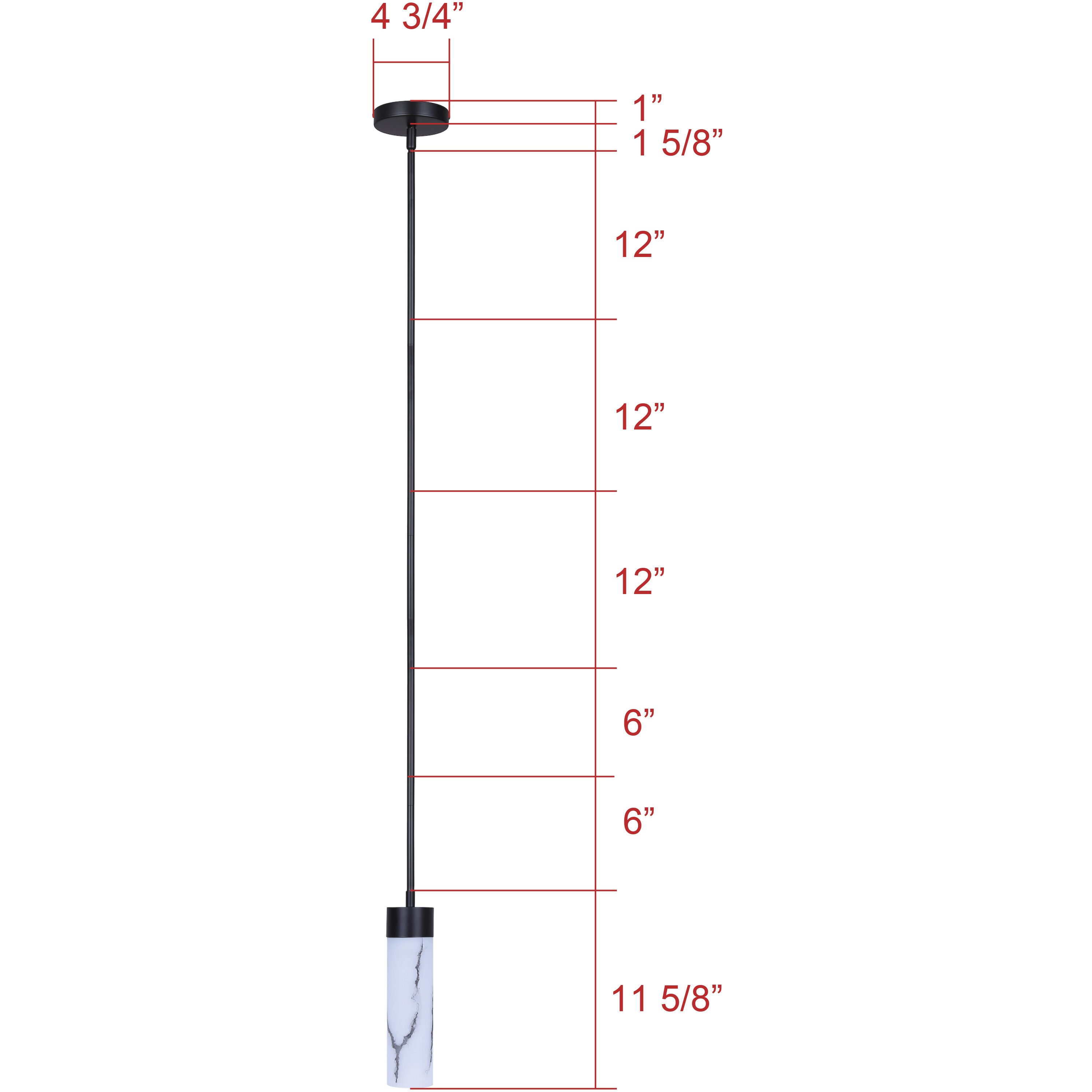 Kristella 1 Light 4.75 inch Black Pendant Ceiling Light