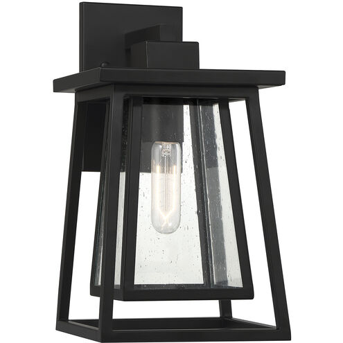 Denver 1 Light 15 inch Matte Black Outdoor Wall Lantern