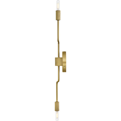 Austen 2 Light 5.25 inch Lacquered Brass Sconce Wall Light
