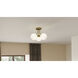 Oberlin 3 Light 16 inch Weathered Brass Semi-Flush Mount Ceiling Light