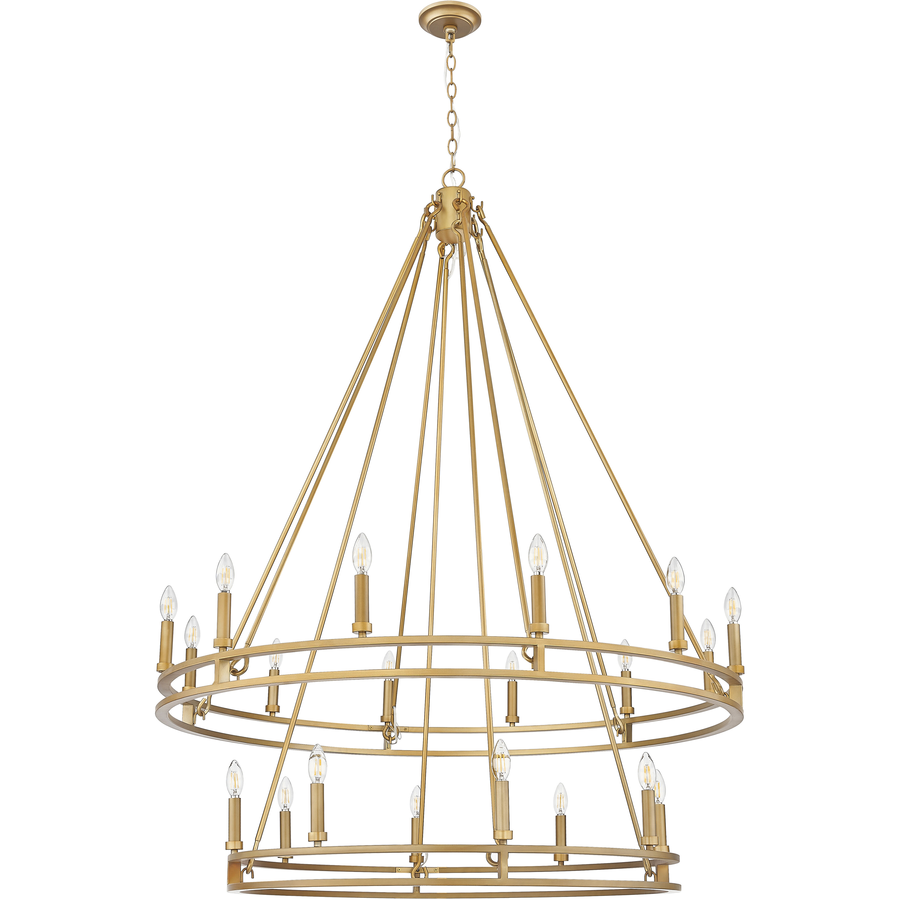Dennison 20 Light 47.5 inch Signature Brass Chandelier Ceiling Light