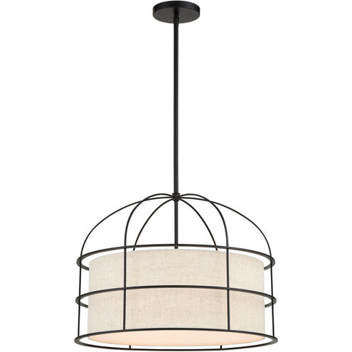 Gateway Park 5 Light 20 inch Coal Convertible Pendant / Semi Flush Ceiling Light