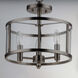 Sentinel 3 Light 13 inch Satin Nickel Semi-Flush Mount Ceiling Light