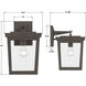 Belmont 1 Light 14 inch Twilight Bronze Outdoor Sconce