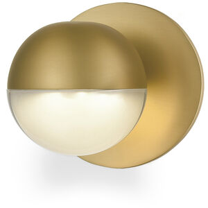 Pluto 7.3 inch Brushed Gold Wall Sconce Wall Light