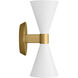 AERIN Albertine 2 Light 5 inch Matte White Bath Vanity Wall Sconce Wall Light