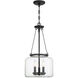 Akron 3 Light 12 inch Matte Black Pendant Ceiling Light, Essentials