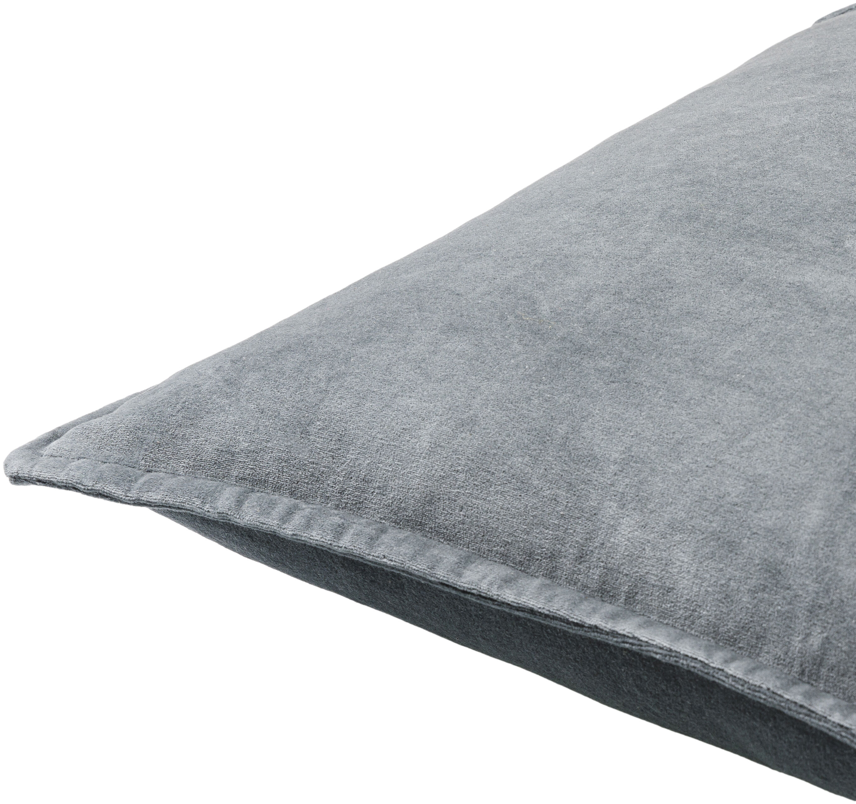 Cotton Velvet 22 X 22 inch Charcoal Pillow Kit, Square
