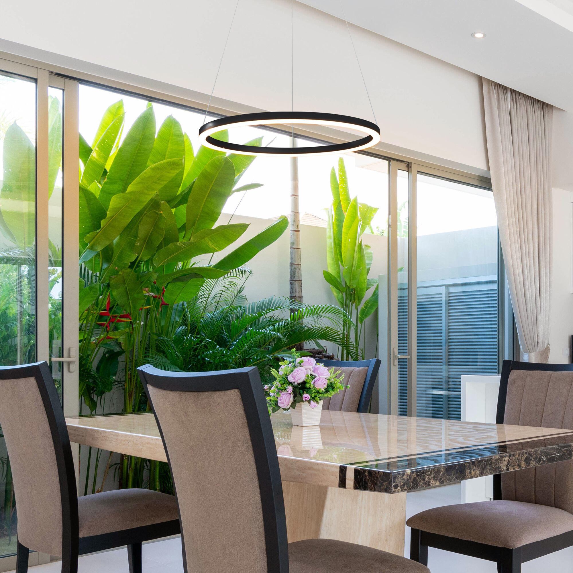 Tania 23.5 inch Black Pendant/Chandelier Ceiling Light