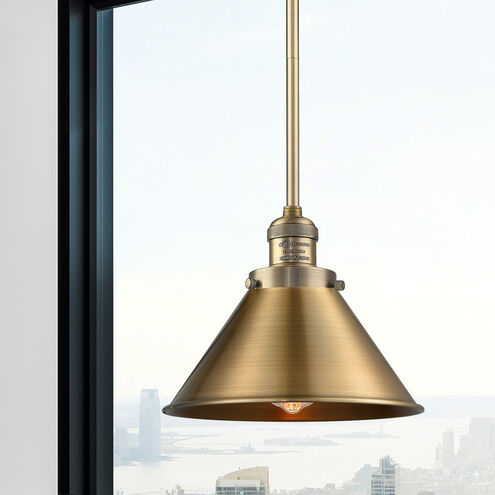 Franklin Restoration Briarcliff LED 10 inch Brushed Brass Mini Pendant Ceiling Light, Franklin Restoration